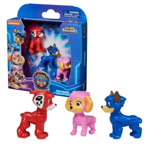 Set de 3 mini-figurine: Skye, Chase și Marshall, seria "Patrula Cățelușilor"