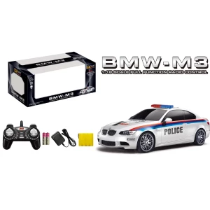 BMW M3 1:18 mașină de poliție cu telecomandă și baterie de 4.8V