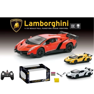 Lamborghini 1:18 cu telecomandă și baterie de 4.8V, 3 culori