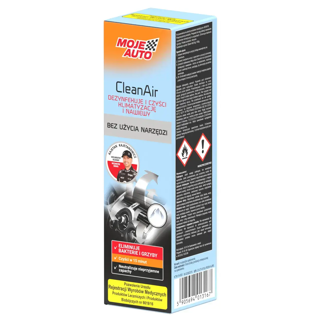 MOJE AUTO CLEAN AIR – ODORIZANT AUTO, 150ML (19-583)