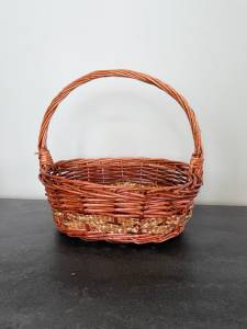 COS DECORATIV DIN NUIELE CU TOARTA – OVAL 25x33 CM / КОРЗИНА ИЗ ЛОЗЫ С РУЧКОЙ – ОВАЛЬНАЯ25x33 СМ