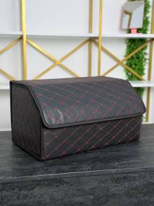 ORGANIZATOR AUTO PENTRU PORTBAGAJ (NEGRU CU CUSATURI ROSII)