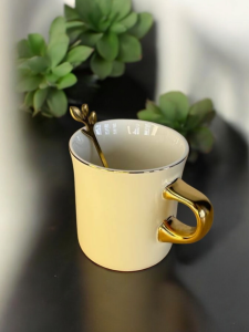 SET ELEGANT DE CANA CU LINGURITA „PASTEL” / НАБОР СТИЛЬНОЙ КРУЖКИ С ЛОЖЕЧКОЙ „ПАСТЕЛЬ”