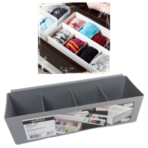 ORGANIZATOR CU 4 COMPARTIMENTE GRI/ ОРГАНАЙЗЕР 4-СЕКЦИОННЫЙ СЕРЫЙ (G626)