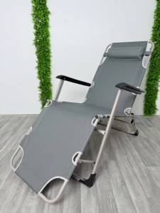 SEZLONG 2 IN 1 CU PERNA DETASABILA IN CULOARE GRI / ШЕЗЛОНГ 2 В 1 С СЪЕМНОЙ ПОДУШКОЙ В СЕРОМ ЦВЕТЕ