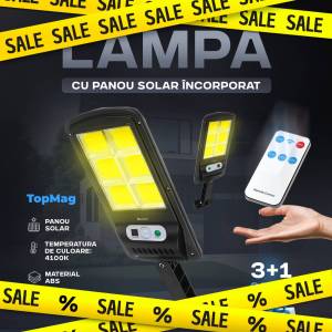 LAMPĂ CU PANOU SOLAR ÎNCORPORAT/ЛАМПА СО ВСТРОЕННОЙ СОЛНЕЧНОЙ ПАНЕЛЬЮ (W756-6)