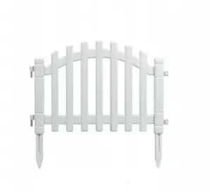 GARD DECORATIV DIN PLASTIC PENTRU GRADINA SET 4 BUC 56X40 CM / ДЕКОРАТИВНЫЙ ПЛАСТИКОВЫЙ ЗАБОР ДЛЯ САДА НАБОР ИЗ 4 ШТ 56X40 СМ (SB100)