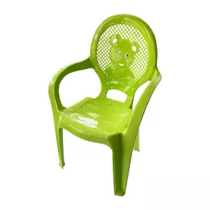 SCAUN DIN PLASTIC PENTRU COPII CU URSULET – VERDE / ДЕТСКИЙ ПЛАСТИКОВЫЙ СТУЛ СО МЕДВЕЖОНКОМ – ЗЕЛЕНЫЙ (7080V)