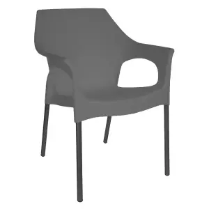 SCAUN PLASTIC STELLA GRI / ПЛАСТИКОВЫЙ СТУЛ STELLA СЕРЫЙ (7020AN)