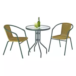 SET SCAUNE CU MASA – MOBILIER DE GRADINA WALTZ BISTRO / КОМПЛЕКТ СТОЛОВ И СТОЛА – САДОВАЯ МЕБЕЛЬ WALTZ BISTRO (F1086)