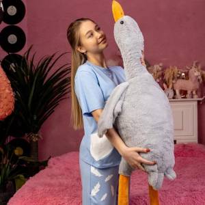 JUCARIE MOALE GISCA 120cm (GRI) / МЯГКАЯ ИГРУШКА ГУСЬ 120см (СЕРЫЙ)