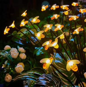 LAMPA SOLARA LED PENTRU GRADINA ALBINUTE 2 BUC / СОЛНЕЧНЫЙ СВЕТОДИОДНЫЙ САДОВЫЙ СВЕТИЛЬНИК ПЧЁЛКИ 2 ШТ