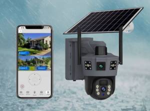 CAMERA CU DOUA OBIECTIVE PANOU  SOLAR SI CARTELA SIM / КАМЕРА С СОЛНЕЧНОЙ ПАНЕЛЬЮ И SIM-КАРТОЙ