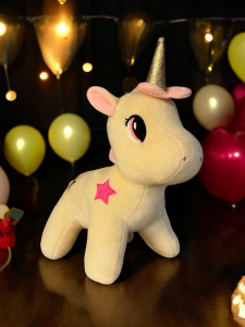 JUCARIE DE PLUS 30 CM «UNICORN CREM» / МЯГКАЯ ИГРУШКА 30 СМ «ЕДИНОРОГ КРЕМОВЫЙ» (908)