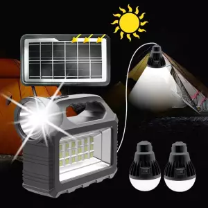 STATIE SOLARA PORTABILA CU LAMPI LED GD-TIMES 80W / ПОРТАТИВНАЯ СОЛНЕЧНАЯ СТАНЦИЯ С LED ЛАМПАМИ GD-TIMES 80W (GD-201)