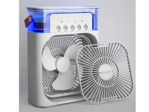 VENTILATOR 3 IN 1 CU UMIDIFICATOR DE AER SI ILUMINARE RGB /3 В 1 ВЕНТИЛЯТОР С УВЛАЖНИТЕЛЕМ ВОЗДУШНОЕ И RGB ОСВЕЩЕНИЕ