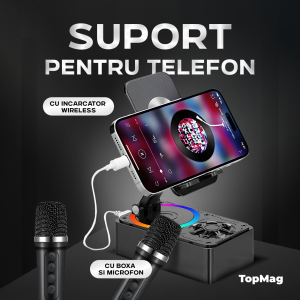 SUPORT PENTRU TELEFON  CU BOXA  SI MICROFON / ТЕЛЕФОННАЯ ПОДДЕРЖКА  С ДИНАМИКОМ И МИКРОФОН