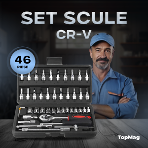 SET SCULE CR-V 46 PIESE/ НАБОР ИНСТРУМЕНТОВ CR-V 46 ПРЕДМЕТОВ