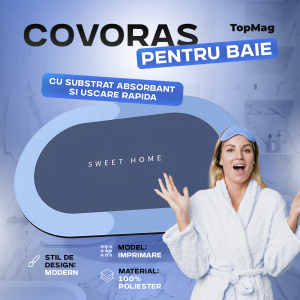 COVORAS PENTRU BAIE CU  SUBSTRAT ABSORBANT SI USCARE  RAPIDA/ КОВЕР ДЛЯ ВАННОЙ С АБСОРБИРУЮЩЕЕ ОСНОВАНИЕ И СУШКА БЫСТРЫЙ