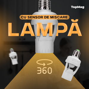 DULIE PENTRU BEC CU SENSOR DE MISCARE/ ПАТРОН ДЛЯ ЛАМПОЧКИ С ДАТЧИКОМ ДВИЖЕНИЯ