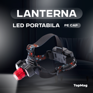 LANTERNA LED PORTABILA PE CAP / ПОРТАТИВНЫЙ ФОНАРИК