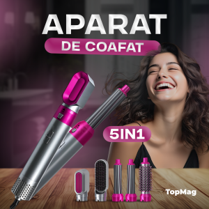 APARAT DE COAFAT PARUL 5 IN 1 (SUR, ROZ) / АПАРАТ ДЛЯ ЗАВИВКИ ВОЛОС 5 В 1 (СЕРЫЙ, РОЗОВЫЙ)