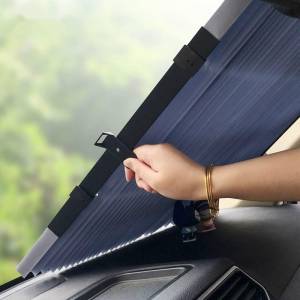Parasolar Vehicul Shade pe parbriz cu mecanism cu role 130x65 cm/Солнцезащитный козырек Автомобильный тент на лобовое стекло с роликовым механизмом 130х65 см.