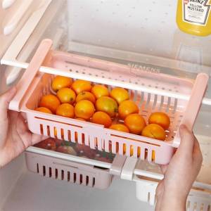 Suport de depozitare suspendat extensibil pentru depozitarea produselor în frigider/Выдвижная подвесная полка для хранения продуктов в холодильнике.