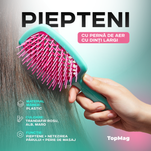Piepteni cu pernă de aer cu dinți largi Pieptene pentru masaj pentru scalp pentru femei /Pасчески с широкими зубьями на воздушной подушке, женская расческа для массажа кожи головы