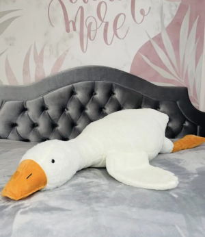 Jucarie de plus Gasca Perna, alb, 110 cm/ Мягкая плюшевая игрушка Гусь 110см