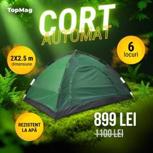 CORT AUTOMAT 6 LOCURI 2X2.5 m/АВТОМАТИЧЕСКАЯ ПАЛАТКА НА 6 МЕСТ 2X2,5 м