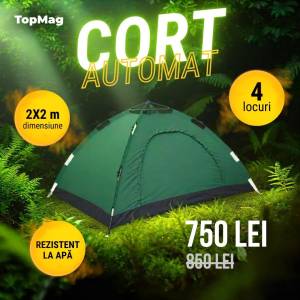 CORT AUTOMAT 4 LOCURI 2X2 m/АВТОМАТИЧЕСКАЯ ПАЛАТКА 4-МЕСТНАЯ 2X2 м