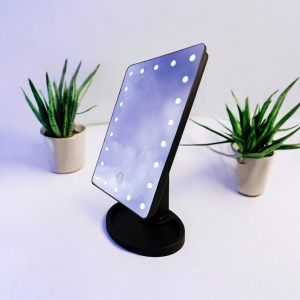 OGLINDA PENTRU MACHIAJ CU LED (NEGRU) / ЗЕРКАЛО ДЛЯ МАКИЯЖА С ПОДСВЕТКОЙ LED (ЧЕРНЫЙ)