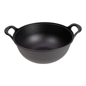 KAZAN DIN FONTA CU CAPAC DE LEMN 32 CM / ЧУГУННЫЙ КАЗАН С ДЕРЕВЯННОЙ КРЫШКОЙ 32 СМ (KZN-32CM)