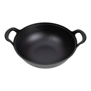 KAZAN DIN FONTA CU CAPAC DE LEMN 34 CM / ЧУГУННЫЙ КАЗАН С ДЕРЕВЯННОЙ КРЫШКОЙ 34 СМ (KZN-34CM)