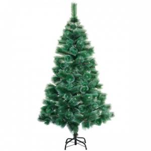 150 cm BRAD ARTIFICIAL VERDE  CAPETE ALBE / ЗЕЛЁНАЯ ИСКУССТВЕННАЯ ЁЛКА 150 cm