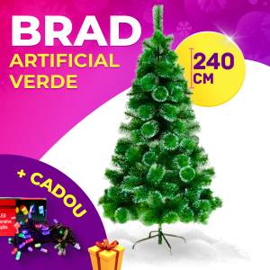 240 cm BRAD ARTIFICIAL VERDE / ЗЕЛЁНАЯ ИСКУССТВЕННАЯ ЁЛКА 240 cm