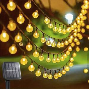 GHIRLANDA CU LUMINA CALDA, ALIMENTATA DE PANOU SOLAR, CU LUNGIME DE 5 METRI / ГИРЛЯНДА С ТЕПЛЫМ СВЕТОМ, РАБОТАЮЩАЯ ОТ СОЛНЕЧНОЙ ПАНЕЛИ, ДЛИНОЙ 5 МЕТРОВ.