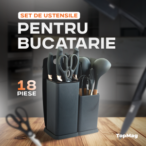 SET DE USTENSILE PENTRU  BUCATARIE 18 PIESE/ НАБОР ИНСТРУМЕНТОВ ДЛЯ КУХНЯ 18 ПРЕДМЕТОВ