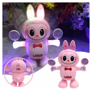 LABUBU JUCARIE INTERACTIVA CU LUMINI SI MUZICA / LABUBU ИНТЕРАКТИВНАЯ ИГРУШКА СО СВЕТОМ И МУЗЫКОЙ