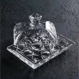 UNTIERA DE STICLA CU CAPAC / СТЕКЛЯННАЯ МАСЛЁНКА С КРЫШКОЙ (580160)