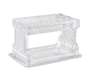 USCATOR DE VASE CU DOUA NIVELE SI TAVA TRIPLA PENTRU TACAMURI / СУШИЛКА ДЛЯ ПОСУДЫ С ДВУМЯ УРОВНЯМИ И ТРОЙНЫМ ПОДДОНОМ ДЛЯ СТОЛОВЫХ ПРИБОРОВ ( E-197)
