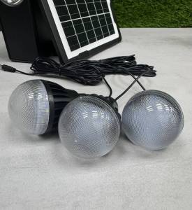 SISTEM SOLAR PORTABIL POWERBANK, LANTERNA SI 3 BECURI/ ПОРТАТИВНАЯ СОЛНЕЧНАЯ СИСТЕМА POWERBANK, ФОНАРИКОМ И 3 ЛАМПОЧКАМИ