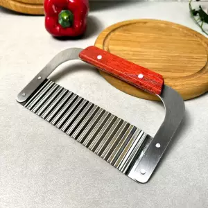 CUTIT FELIATOR ONDULAT DIN OTET INOXIDABIL 18,5×12 CM / ВОЛНИСТЫЙ НОЖ-СЛАЙСЕР ИЗ НЕРЖАВЕЮЩЕЙ СТАЛИ 18,5×12 СМ (DA0423)