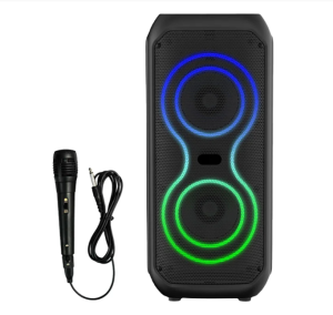 BOXA PORTABILA CU MICROFON SI ILUMINARE LED BLUETOOTH 20W / ПОРТАТИВНАЯ КОЛОНКА С МИКРОФОНОМ И LED-ПОДСВЕТКОЙ BLUETOOTH 20 ВТ (BT-2425)