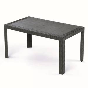 MASA CAFENIE DIN POLIPROPILENA DESIGN MODERN 120x70 CM / КОРИЧНЕВЫЙ СТОЛ URANO ИЗ ПОЛИПРОПИЛЕНА СОВРЕМЕННЫЙ ДИЗАЙН 120x70 CM